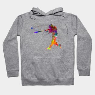 Baseball player in watercolor Hoodie